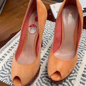 Used Sebastian suede high heel shoe
